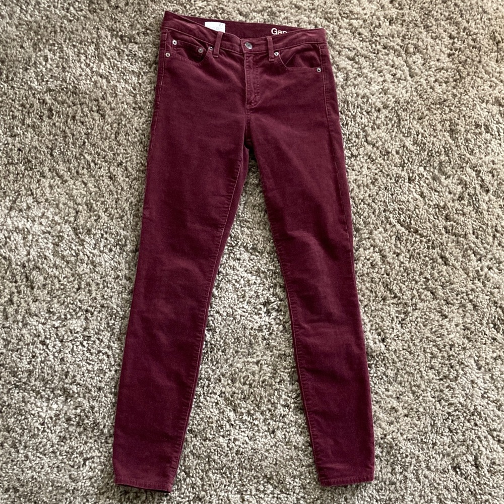GAP Women's Deep Red Skinny Jeans